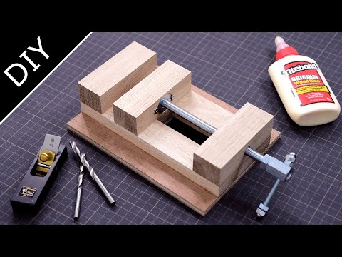 【Eenvoudig en slim】Maak een houten bankschroef - boorpersbankschroef