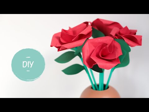 Roos vouwen - Stap voor stap uitleg hoe je roosjes maken kunt van papier