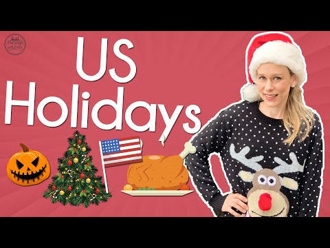 U.S. National Holidays | Learn American Holidays | English with Jackie